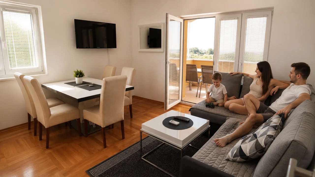 Apartment Zora – living room, Srima (Building 2), Croatia – Pine Tree Dalmatia